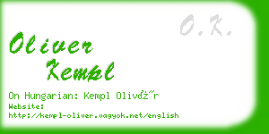 oliver kempl business card